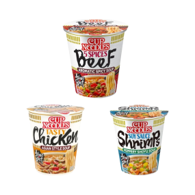 YIJIA Gamba Chicken and Veal Flavor for Cup Noodles 3x67grs Instant Handmade Packaged Noodles
