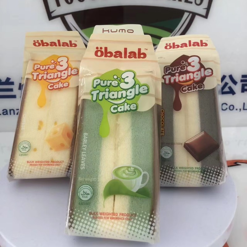 Fresh Style Triangle Barley & Wheat Cheese Cake Packaged in Bag