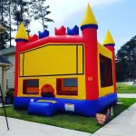 Bounce House Factory - Kids Castle 13ft Bouncy Castle Green Yellow