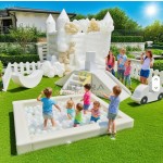 Soft Play Equipment Supplier - Commercial White Climber Set with Bounce