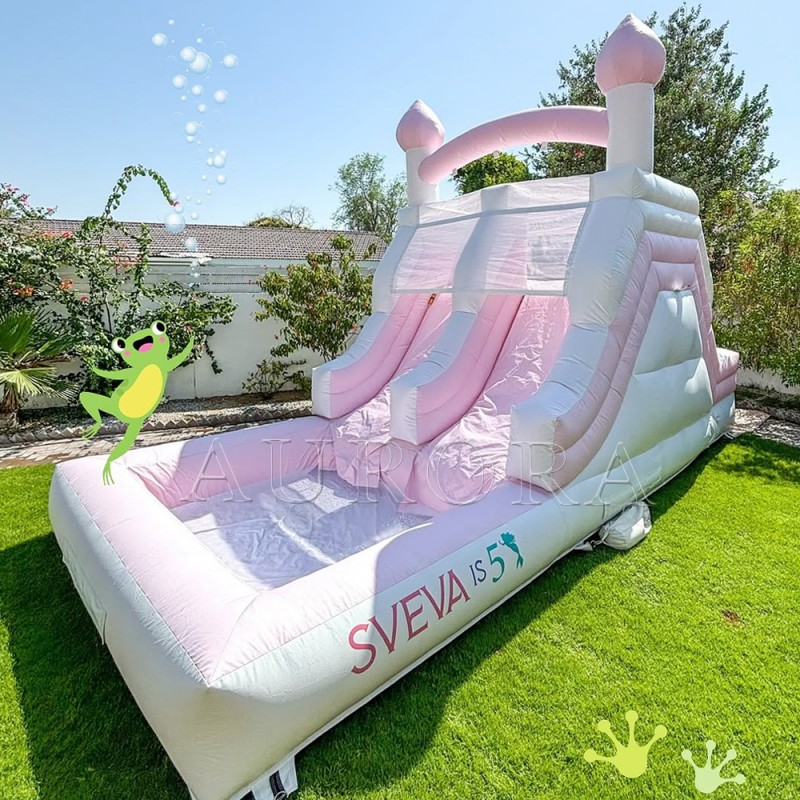 Water Slide Supplier - Hot Sale Dual Lane Inflatable Pool Water Slide