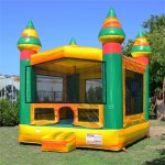 Bounce House Factory - Kids Castle 13ft Bouncy Castle Green Yellow