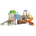 Natural Playground Manufacturer - Wooden Climber Elements Eco Conscious