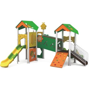 Playground Slide Supplier - PE Plastic Double Slides Toddler Backyard