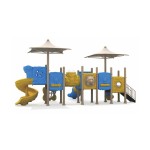 Commercial Playground Factory - Park Slide Structure Climbing Wall Shade