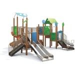 Play Structure Supplier - Multi Play Tower Playhouse Outdoor Fun