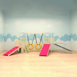 Softplay Supplier - Customized Gold White Playground Set Wholesale