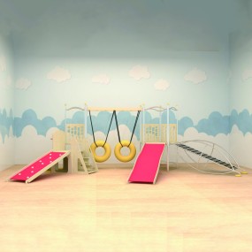 Softplay Supplier - Customized Gold White Playground Set Wholesale