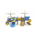 Modular Climber Factory - Backyard Car Theme PE Plastic Slide Tunnel