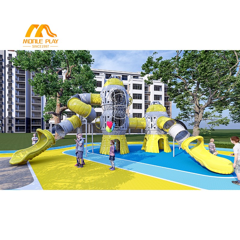 Playground Slide Supplier - 2025 New Space Theme Kid's Slide Outdoor