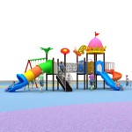 Playground Equipment Factory - Children Playhouse Slide Set