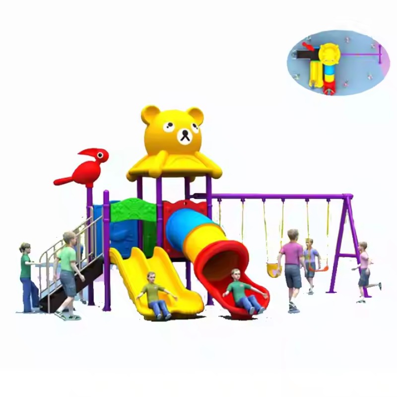 Playground Equipment Factory - Children Playhouse Slide Set