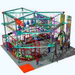 Indoor Playground Factory - Kids Interactive Commercial Athletic Double Slide