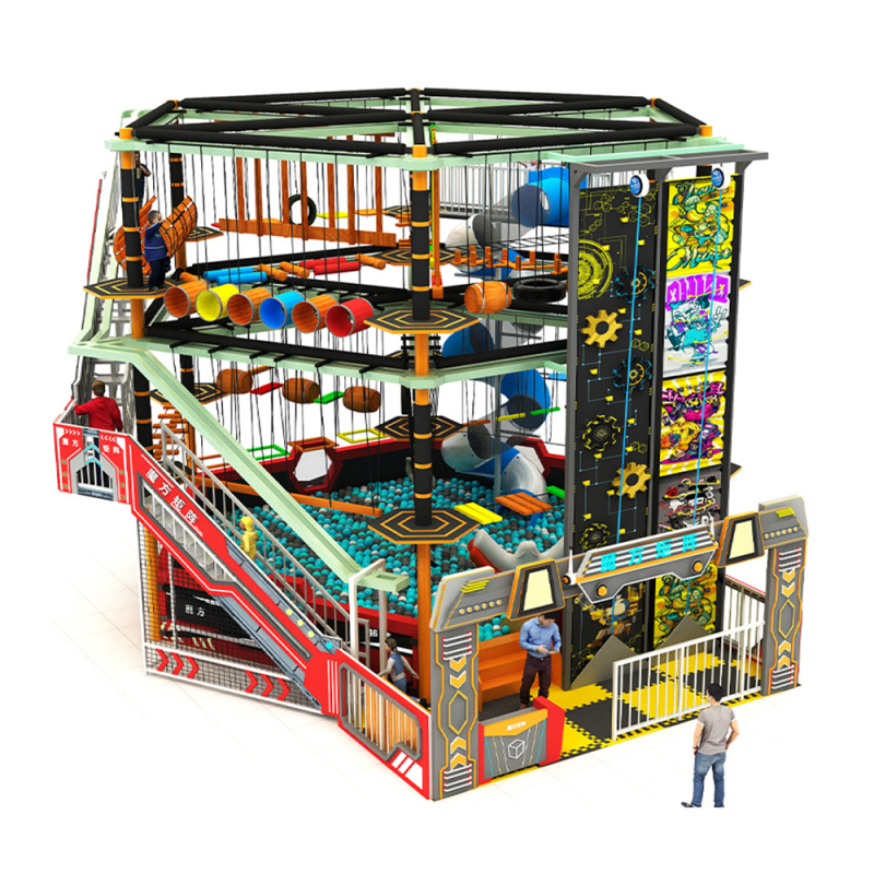 Indoor Playground Factory - Kids Interactive Commercial Athletic Double Slide