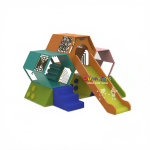 Climb and Slide Supplier - Rainbow Honeycomb Soft Climb Slide Combo