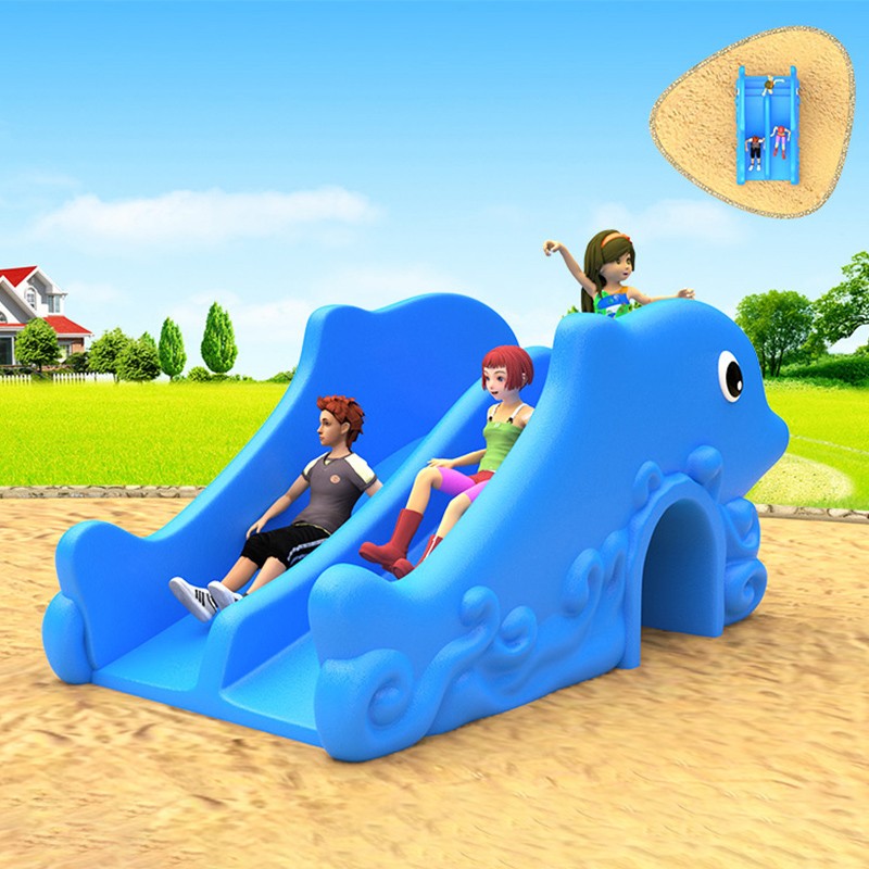 Outdoor Slide Supplier - Spotted Dog Shape Kids Residential Plastic