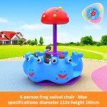Carousel Factory - Cartoon Frog Shaped 6 Person Swivel Chair Park