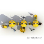 Outdoor Equipment Factory - Children Outdoor Toys Backyard Blue Slides