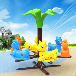 Merry Go Round Factory - 6-Person Plastic Rocking Swivel Chair Outdoor