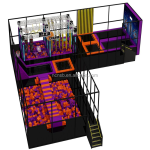Amusement Equipment Supplier - Flame Retardant Kids Mini Jumping Park