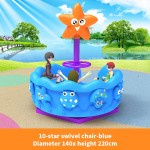 Swivel Chair Supplier - Cartoon Flower Design 10 Person Park Carousel