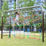 Monkey Bar Factory - Moetry Kids Outdoor Monkey Bar Metal Swing Frame