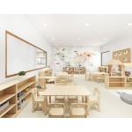 Daycare Furniture Manufacturer - Moetry Wooden Baby Toddler Table Chair Set