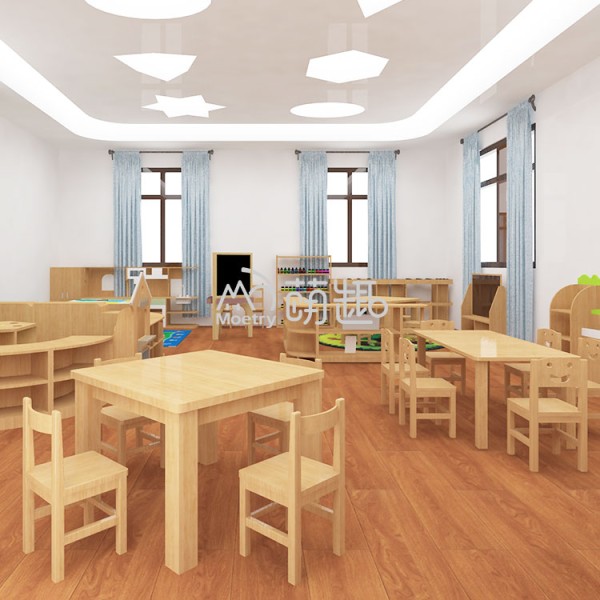 Preschool Furniture Supplier - Montessori Classroom Layout Table Chair Set
