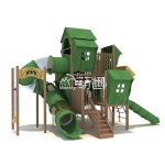 Commercial Playground Factory - Moetry Large Scale Jungle Theme Playhouse