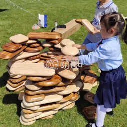 Building Blocks Manufacturer - Moetry Large Wooden Stacking Pebble