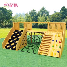 Climbing Nets Factory - Moetry Preschool Backyard Wooden Climbing Nets