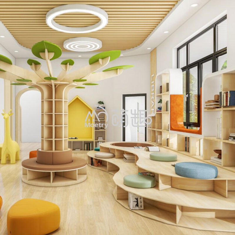 Bookshelf Supplier - Custom Tree Shaped Bookshelf Library Furniture