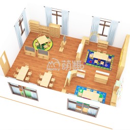 Kindergarten Furniture Manufacturer - 61 Sqm Complete Wooden Table Chair