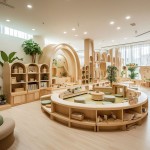 Kindergarten Furniture Factory - Montessori Bookshelf Cabinet Set Safe Wood