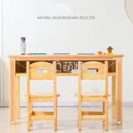 Student Desk Supplier - Moetry Classic Solid Wood 2-Seater Desk Set