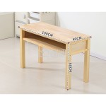 Student Desk Supplier - Moetry Classic Solid Wood 2-Seater Desk Set