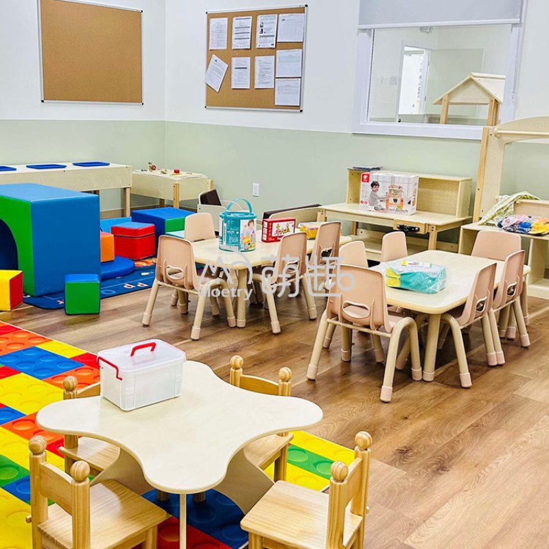 Daycare Furniture Factory - Montessori Safety Preschool Table Chair Set