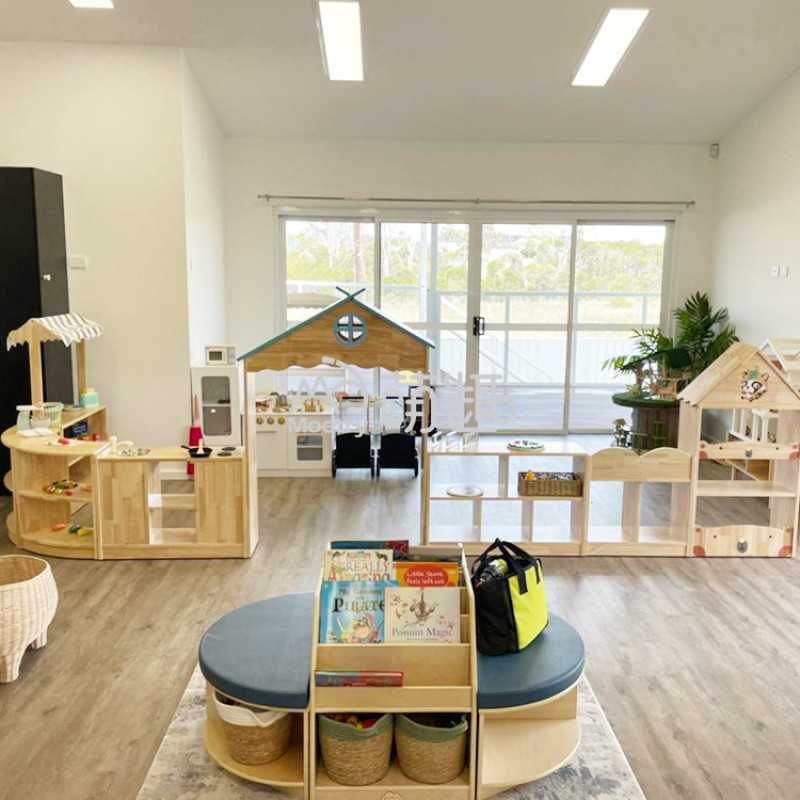 Library Furniture Factory - Moetry Hot Rubber Wood Daycare Furniture