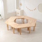 Hexagonal Table Supplier - Moetry Safety Spliced Hexagonal Trapezium