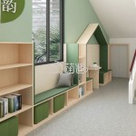 Reading Nook Manufacturer - Moetry Cozy Wooden Kids Bookcase Soft Seating