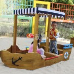 Pirate Boat Manufacturer - Moetry Kids Wooden Pirate Boat Sandbox