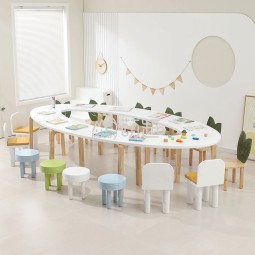 Playground Table Supplier - Moetry Creative Large Oval Table Chair Set
