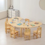 Kidney Table Factory - Moetry Kidney-Shaped Wooden Activity Table