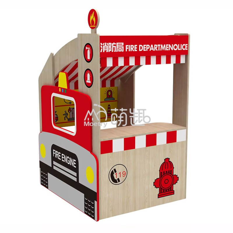 Fire Station Factory - Moetry Kids Fire Station Wooden Role Play