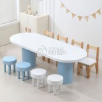 Oval Table Manufacturer - Moetry Modern Large Wooden Oval Table Set