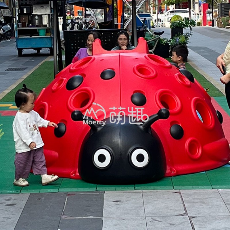 Ladybird Climber Supplier - Moetry Red Ladybird Shaped Dome Slide