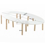 Playground Table Supplier - Moetry Creative Large Oval Table Chair Set