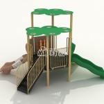 Playground Equipment Supplier - Moetry Forest Themed Budget Steel Slide
