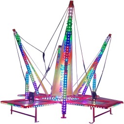 Trampoline Park Factory - Hot Sale Colorful Bungee Trampoline Night