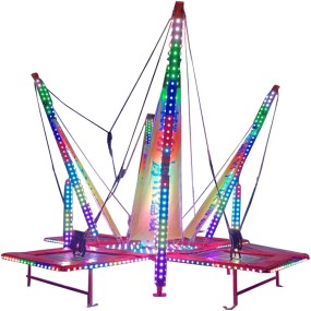 Trampoline Park Factory - Hot Sale Colorful Bungee Trampoline Night